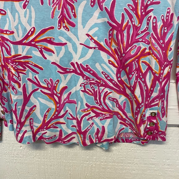 Lilly Pulitzer Nellie long sleeves breakwater escape top women’s size Small - Picture 4 of 11